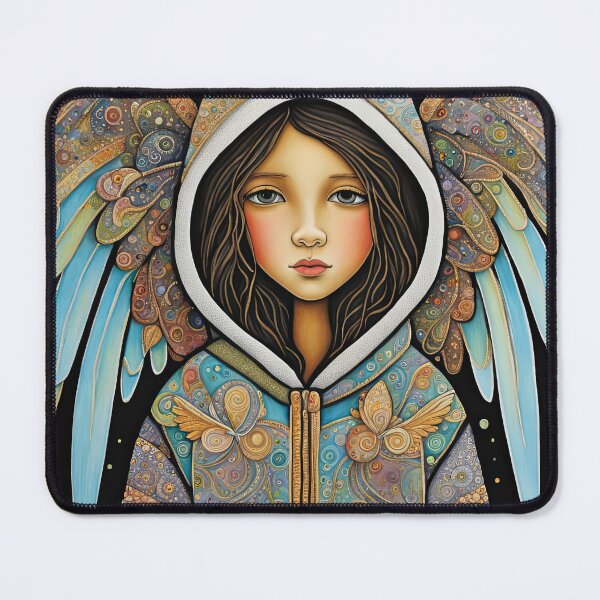 Item preview, Angel youngster with wings wearing a hoodie designed and sold by Colin Bentham.