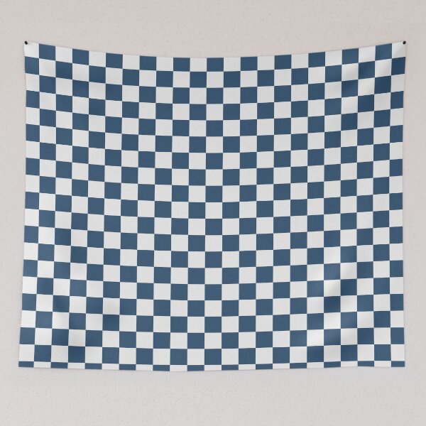 Item preview, White And Denim Checkered Pattern designed and sold by pattern-archive.