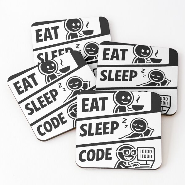 Item preview, Eat Sleep Code Programmer Daily Routine Tech Humor designed and sold by Zenith Design.