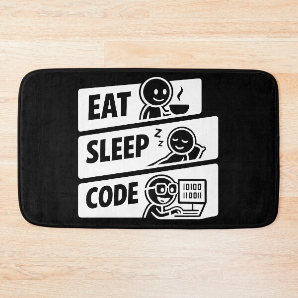 Item preview, Eat Sleep Code Programmer Daily Routine Tech Humor designed and sold by Zenith Design.