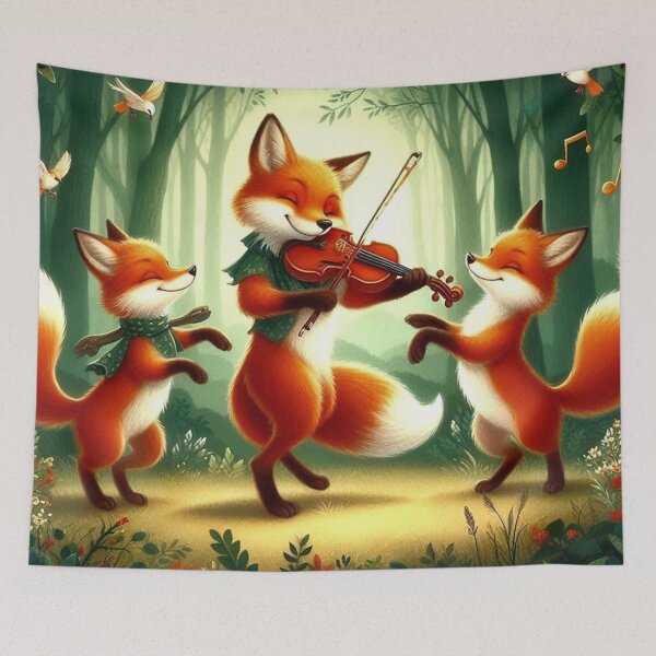 Item preview, Fox  plays violin designed and sold by Dogandesighn.