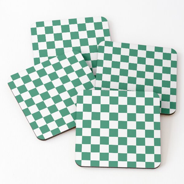 Item preview, White And Emerald Checkered Pattern designed and sold by pattern-archive.