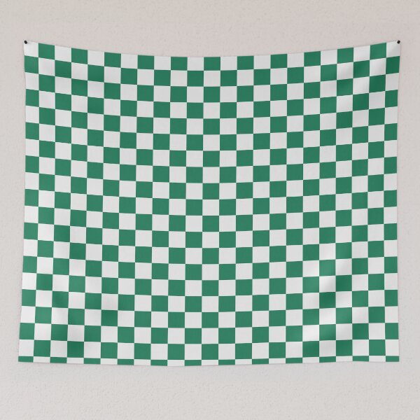Item preview, White And Emerald Checkered Pattern designed and sold by pattern-archive.