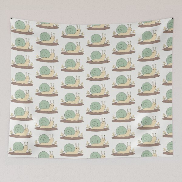Item preview, Happy Snail Garden Friend in Soft Sage Green designed and sold by risingrocket.