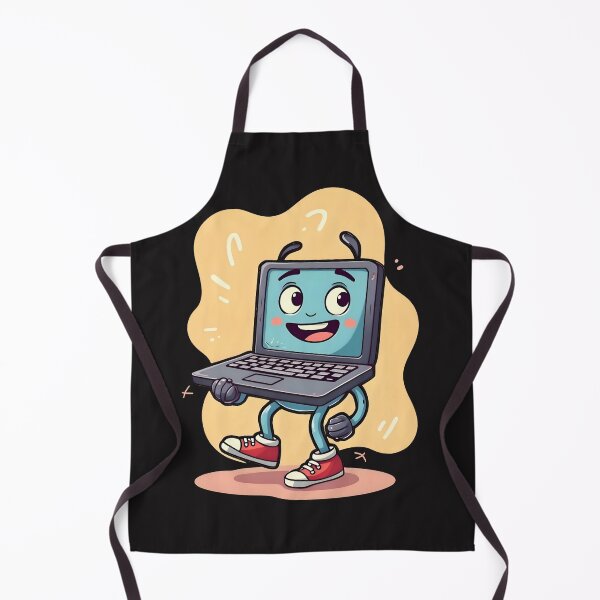 Item preview, Cute Happy Laptop Character Retro Cartoon Sneakers Design designed and sold by Zenith Design.