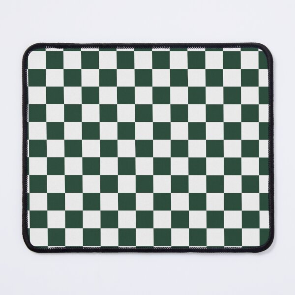 Item preview, White And Forest Green Checkered Pattern designed and sold by pattern-archive.