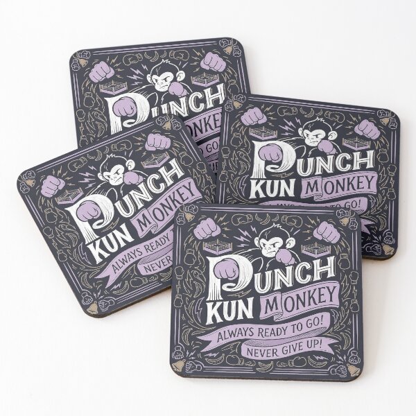 Item preview, Retro PUNCH KUN MONKEY Motivational Boxing Emblem designed and sold by zzz888.