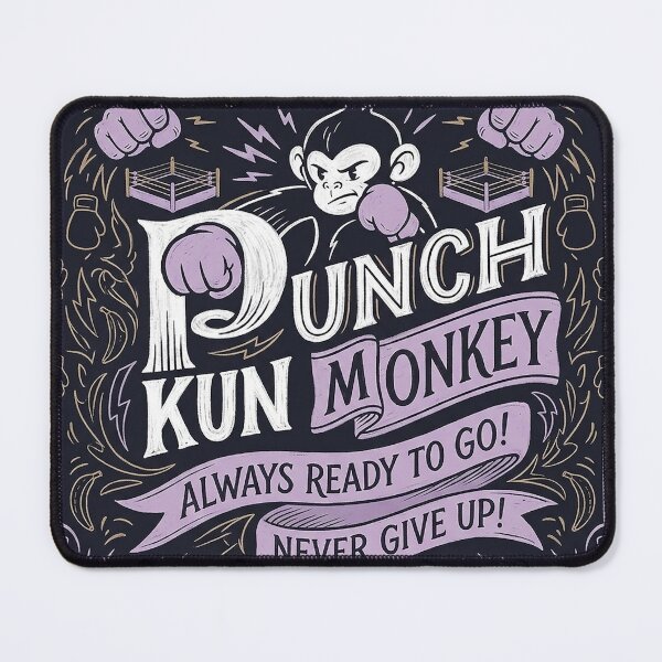 Item preview, Retro PUNCH KUN MONKEY Motivational Boxing Emblem designed and sold by zzz888.
