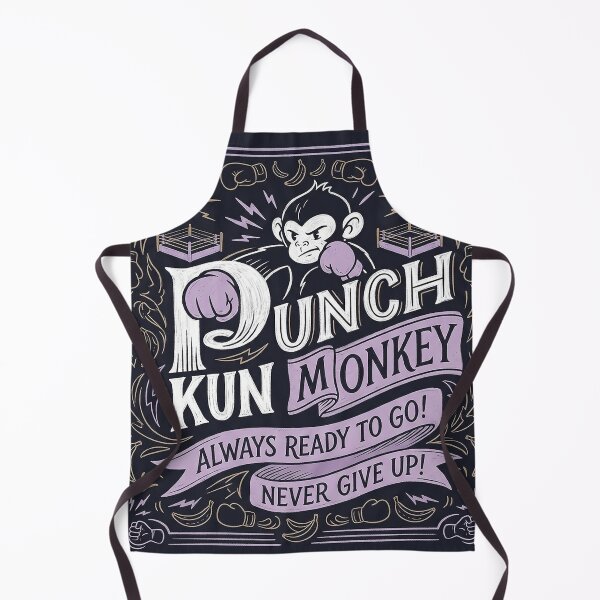 Item preview, Retro PUNCH KUN MONKEY Motivational Boxing Emblem designed and sold by zzz888.