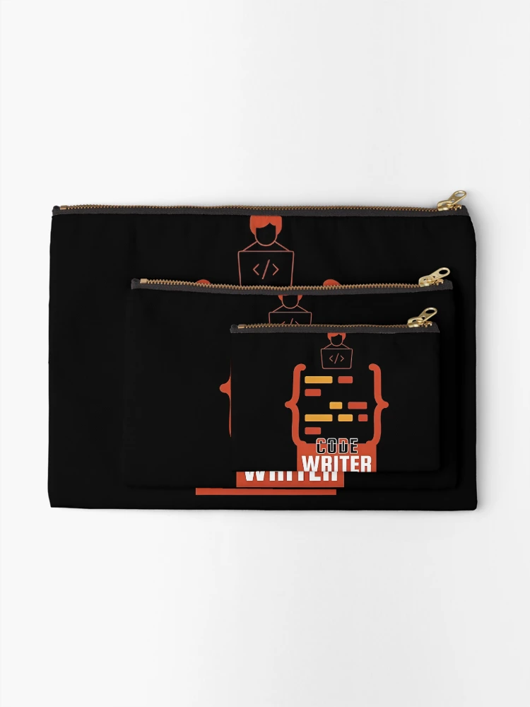 Thumbnail 2 of 4, Zipper Pouch, Code Writer Programmer Developer Coding Design designed and sold by Zenith Design.