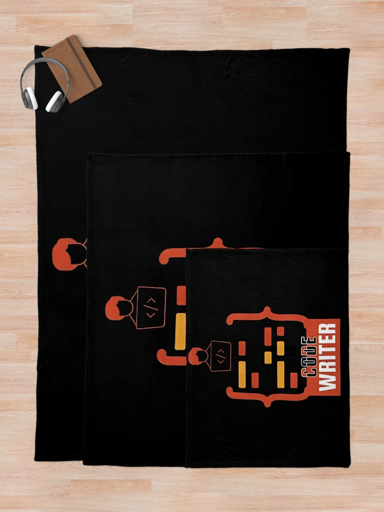 Thumbnail 5 of 6, Throw Blanket, Code Writer Programmer Developer Coding Design designed and sold by Zenith Design.