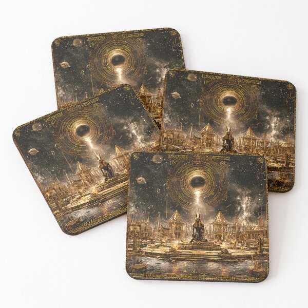 Item preview, The House of Set | Egyptian Mythology Temple Under Eclipse designed and sold by Stoneflower-Art.