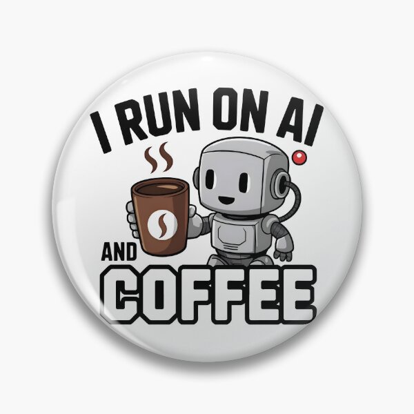 Item preview, Funny AI Robot Coffee Programmer Artificial Intelligence Coding Design designed and sold by Zenith Design.