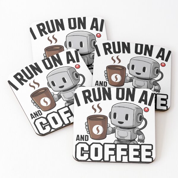 Item preview, Funny AI Robot Coffee Programmer Artificial Intelligence Coding Design designed and sold by Zenith Design.