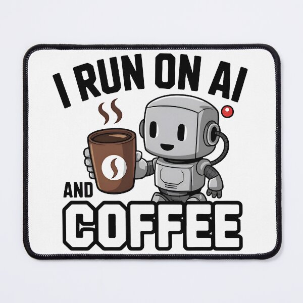 Item preview, Funny AI Robot Coffee Programmer Artificial Intelligence Coding Design designed and sold by Zenith Design.