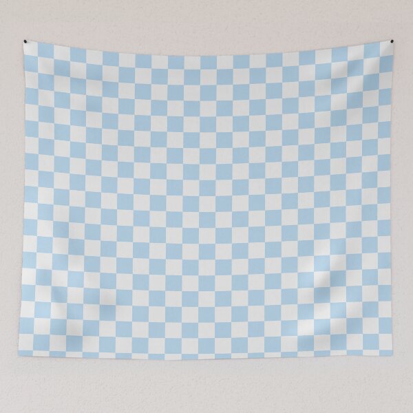 Item preview, White And Ice Blue Checkered Pattern designed and sold by pattern-archive.