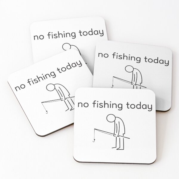 Item preview, No Fishing Today – Funny Tired Stick Figure Fisherman designed and sold by FamaPod.