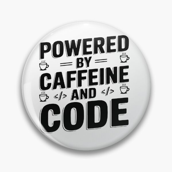 Item preview, Powered By Caffeine And Code Funny Programmer Coding Coffee Design designed and sold by Zenith Design.