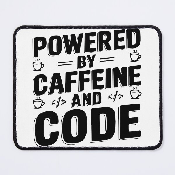 Item preview, Powered By Caffeine And Code Funny Programmer Coding Coffee Design designed and sold by Zenith Design.