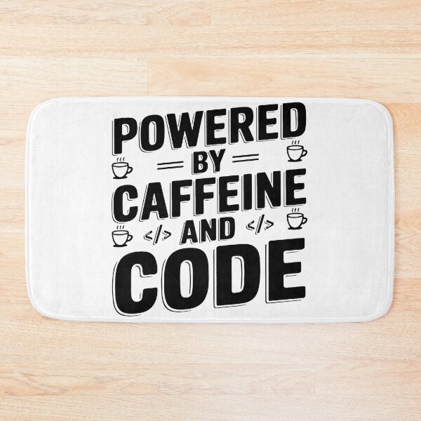Item preview, Powered By Caffeine And Code Funny Programmer Coding Coffee Design designed and sold by Zenith Design.