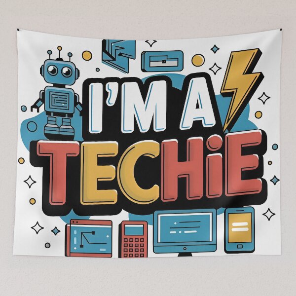 Item preview, I am a Techie Cute Robot Tech Lover IT Gadgets Design designed and sold by Zenith Design.