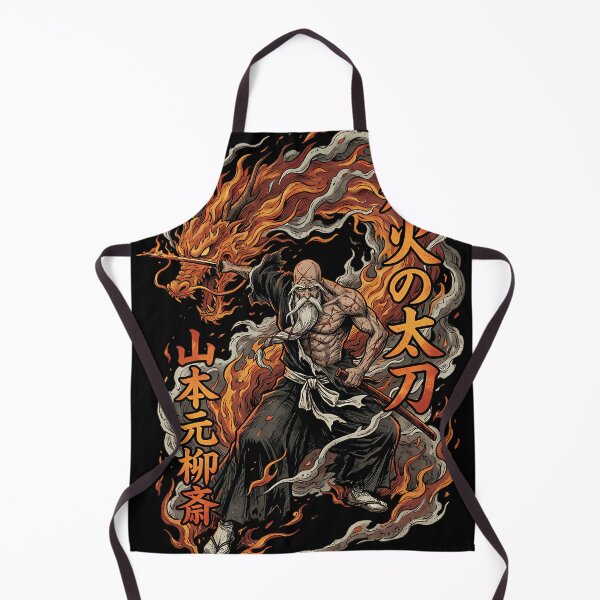 Item preview, Yamamoto Elderly Fire Captain Bankai Zanka No Tachi Flames Of Heaven East West South North Ryujin Jakka Fan Art Portrait Illustration Poster T-Shirt Sticker Print Gift designed and sold by AnoukChevalie.