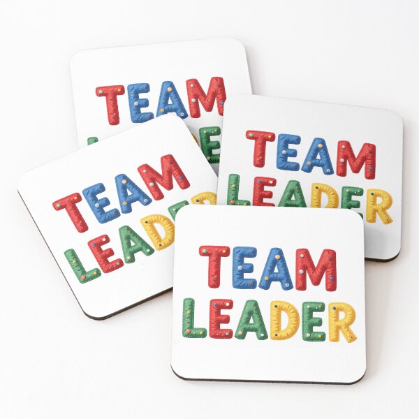 Item preview, TEAM LEADER - IN COLORFUL FAUX LETTERING designed and sold by AlexOBrienArt.