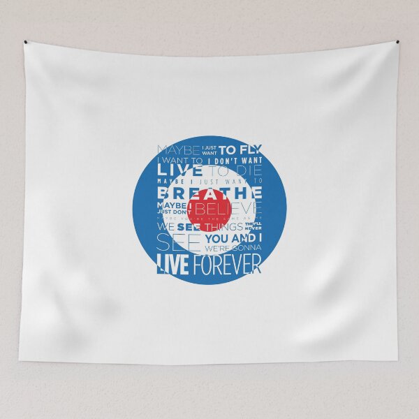 Item preview, Live Forever Lyric Illustration designed and sold by SiJayTay.