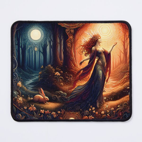 Item preview, Ostara on the Path to Spring | Pagan Goddess of the Equinox designed and sold by Stoneflower-Art.