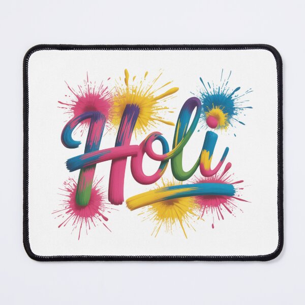 Item preview, Holi Festival 3D Glossy Script Shirt | Colorful Paint Burst Splash Spring Festival of Colors Celebration Tee designed and sold by DarylWelsh2024.