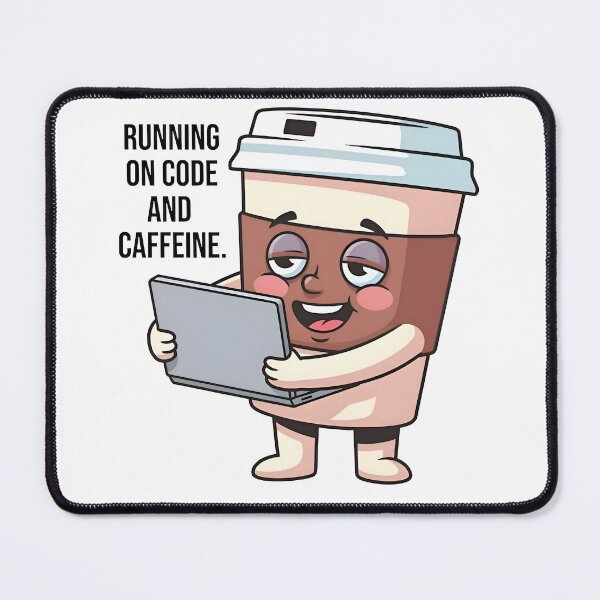 Item preview, "Running On Code And Caffeine Funny Notch Style Programmer Fuel T-Shirt" designed and sold by Zenith Design.