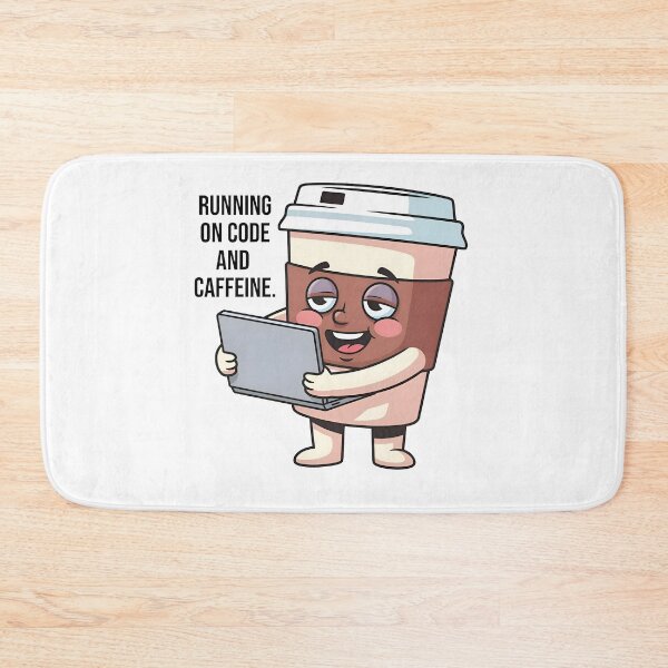 Item preview, "Running On Code And Caffeine Funny Notch Style Programmer Fuel T-Shirt" designed and sold by Zenith Design.