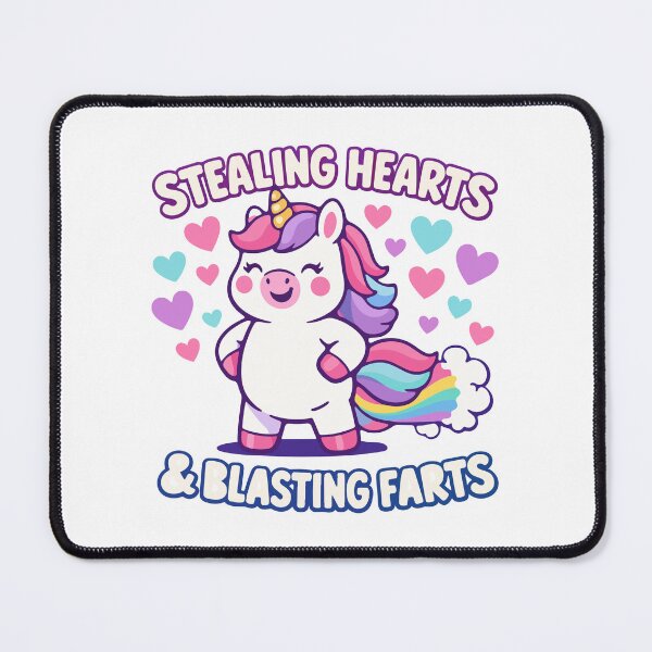 Item preview, Stealing Hearts and Blasting Farts – Funny Kawaii Unicorn designed and sold by FamaPod.