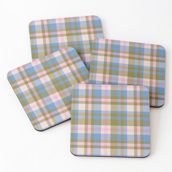 Item preview, Colorful Olive Blue and Pink Plaid designed and sold by GreenxGreen.