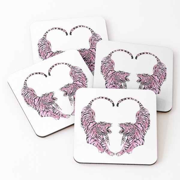 Item preview, Vintage Pink Tiger Heart Tattoo Edgy Streetwear designed and sold by Krasnovaovaova.