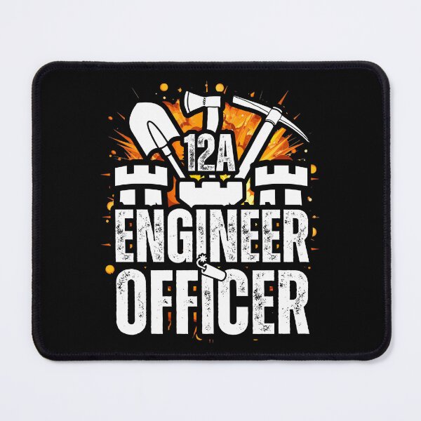 Item preview, 12A Engineer Officer Castle Top – Explosive Army MOS Design with Tools for Soldiers, Veterans & Military Leaders White Distressed Font designed and sold by GFamilyC.