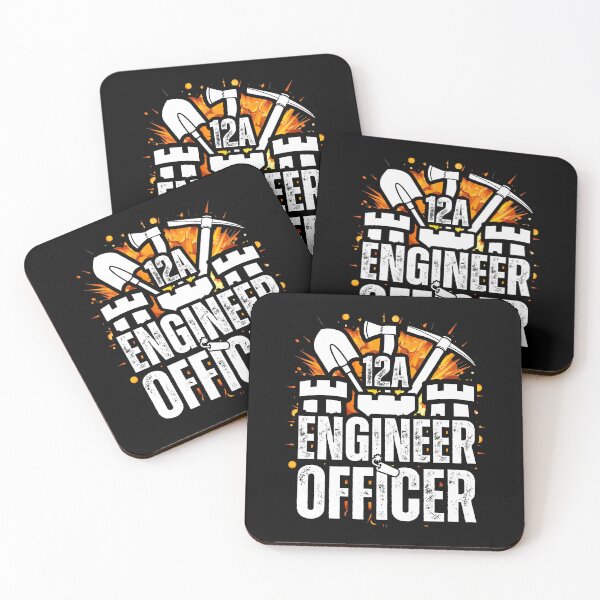 Item preview, 12A Engineer Officer Castle Top – Explosive Army MOS Design with Tools for Soldiers, Veterans & Military Leaders White Distressed Font designed and sold by GFamilyC.