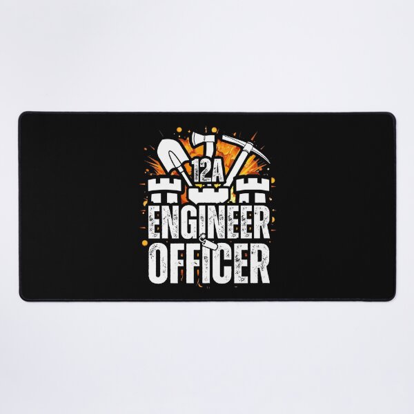 Item preview, 12A Engineer Officer Castle Top – Explosive Army MOS Design with Tools for Soldiers, Veterans & Military Leaders White Distressed Font designed and sold by GFamilyC.