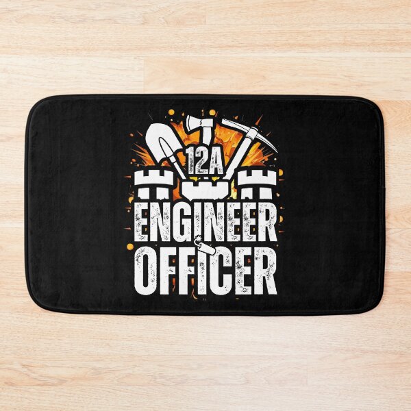 Item preview, 12A Engineer Officer Castle Top – Explosive Army MOS Design with Tools for Soldiers, Veterans & Military Leaders White Distressed Font designed and sold by GFamilyC.