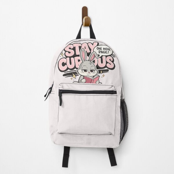 Item preview, Stay Curious Bunny T-Shirts – Cute Reader Aesthetic Style designed and sold by KDesignCrafts.