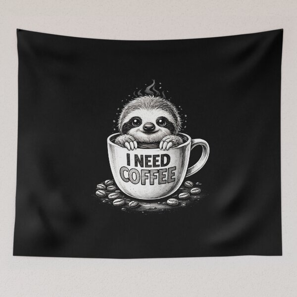 Item preview, I Hate Mondays Cute Sleepy Sloth designed and sold by JODYSMORGAN.
