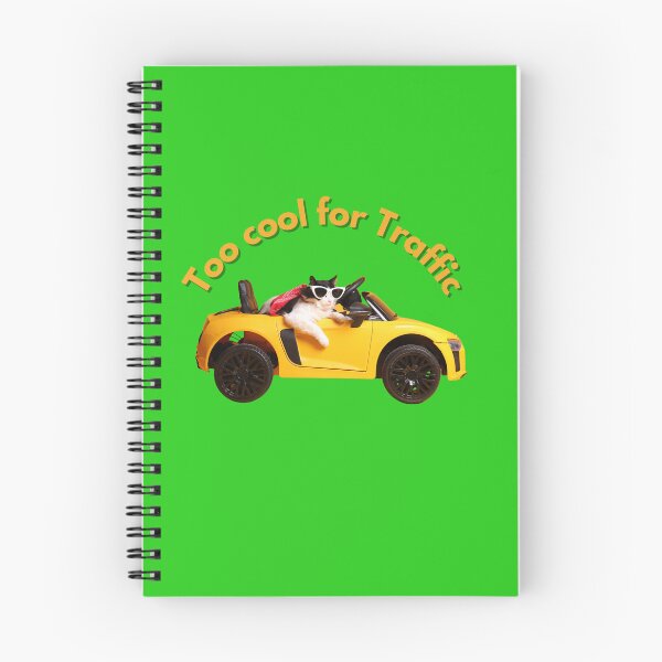 Item preview, Funny Cat Driving Yellow Sport Car - Too Cool for Traffic  designed and sold by ArtistMadrid.