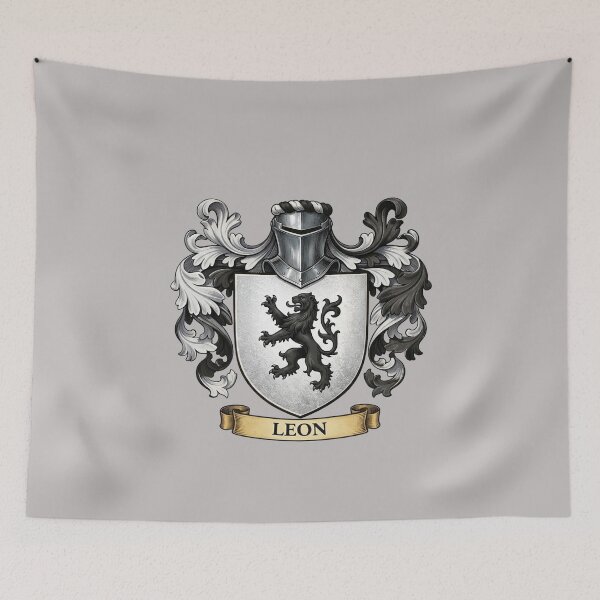 Item preview, The Leon Family Coat of Arms designed and sold by BagTown Clans.