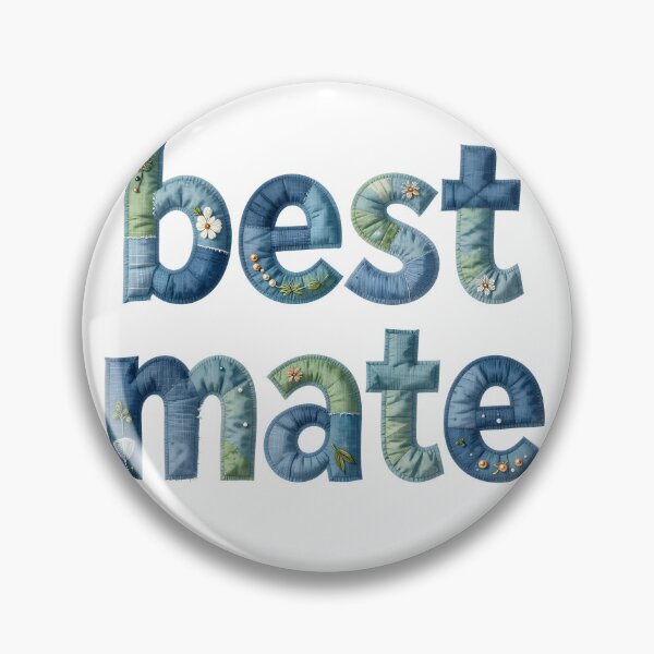 Item preview, BEST MATE - IN COLORFUL FAUX LETTERING designed and sold by AlexOBrienArt.