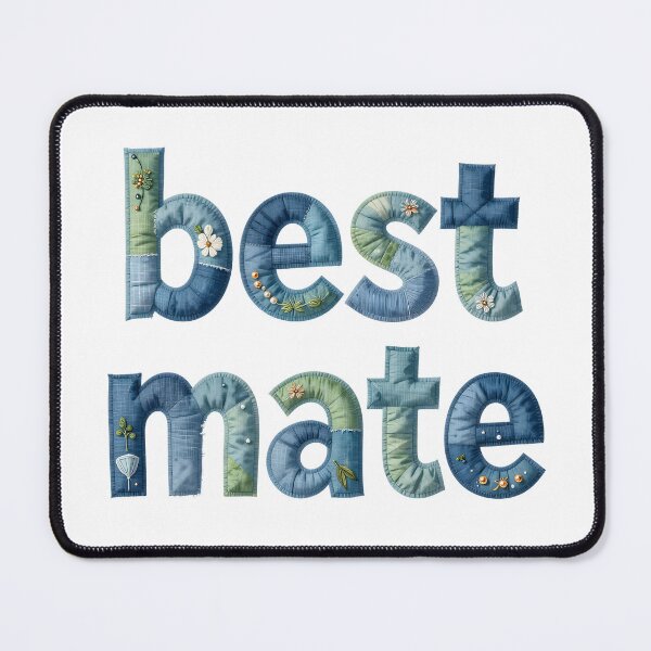 Item preview, BEST MATE - IN COLORFUL FAUX LETTERING designed and sold by AlexOBrienArt.