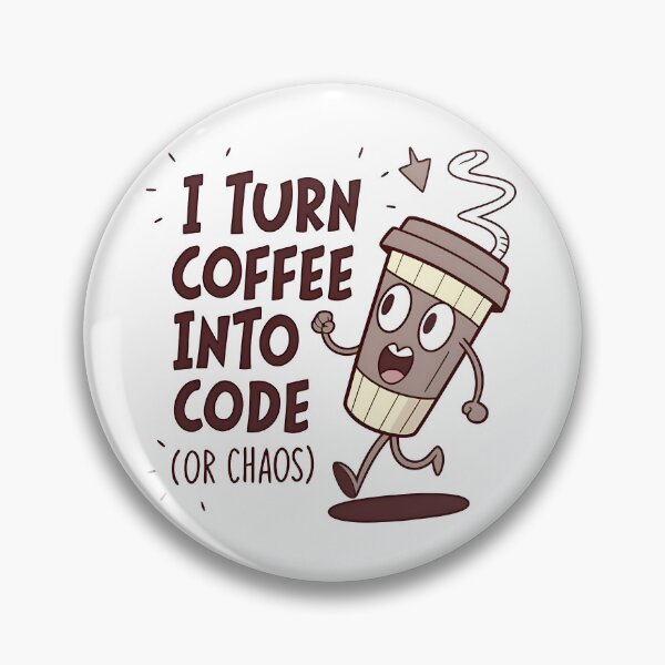 Item preview, Copy of I Turn Coffee Into Code Or Chaos Funny Notch Style Programmer T-Shirt designed and sold by Zenith Design.
