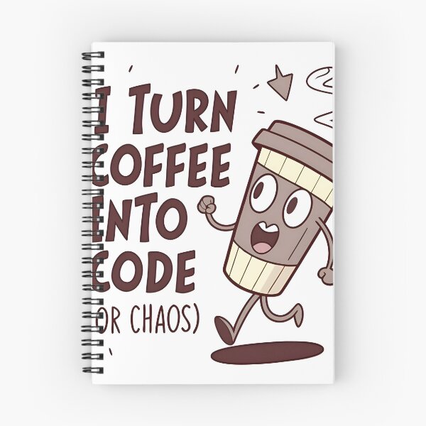 Item preview, Copy of I Turn Coffee Into Code Or Chaos Funny Notch Style Programmer T-Shirt designed and sold by Zenith Design.