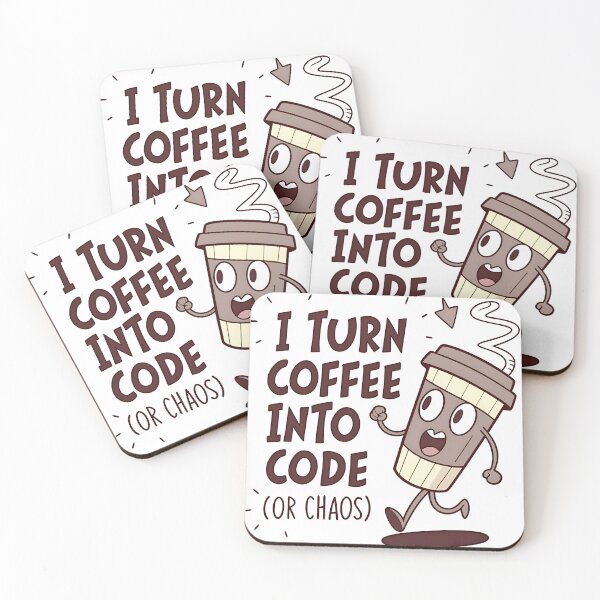 Item preview, Copy of I Turn Coffee Into Code Or Chaos Funny Notch Style Programmer T-Shirt designed and sold by Zenith Design.