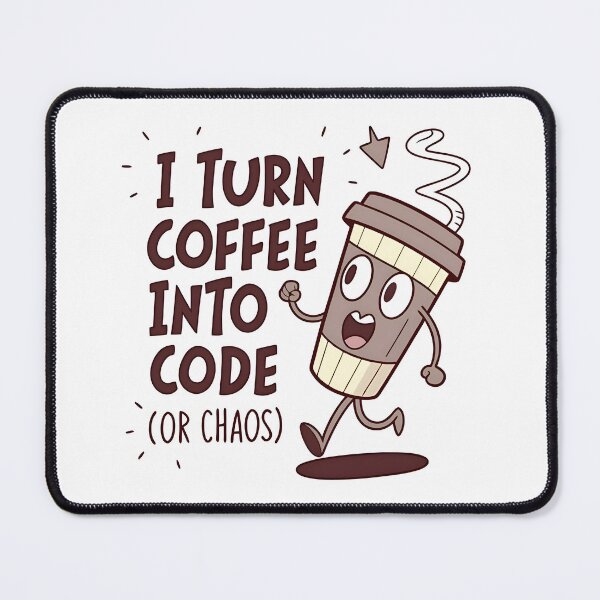 Item preview, Copy of I Turn Coffee Into Code Or Chaos Funny Notch Style Programmer T-Shirt designed and sold by Zenith Design.