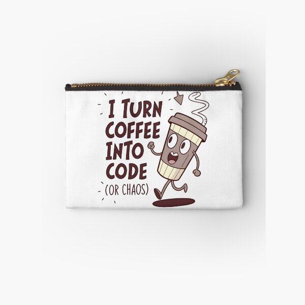 Item preview, Copy of I Turn Coffee Into Code Or Chaos Funny Notch Style Programmer T-Shirt designed and sold by Zenith Design.